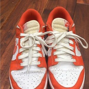 Nike Orange and White Sneakers